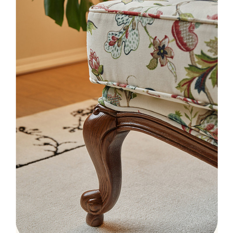 Chaise en bois durable à dossier large