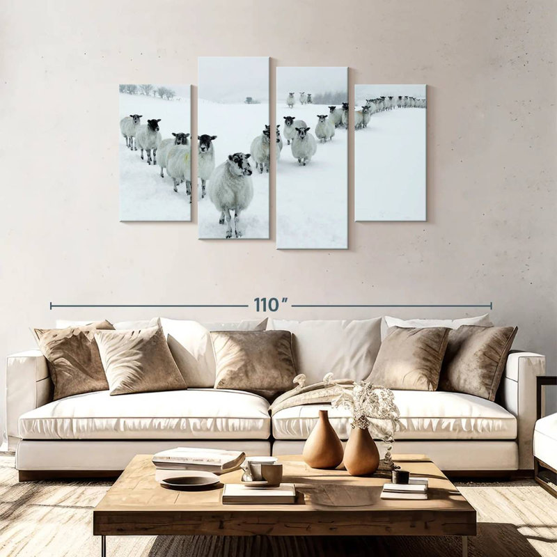 Brampt Winter Sheep, 48"H x 75"W