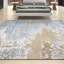 Hand Knotted Abstract Area Rug in Beige/Silver