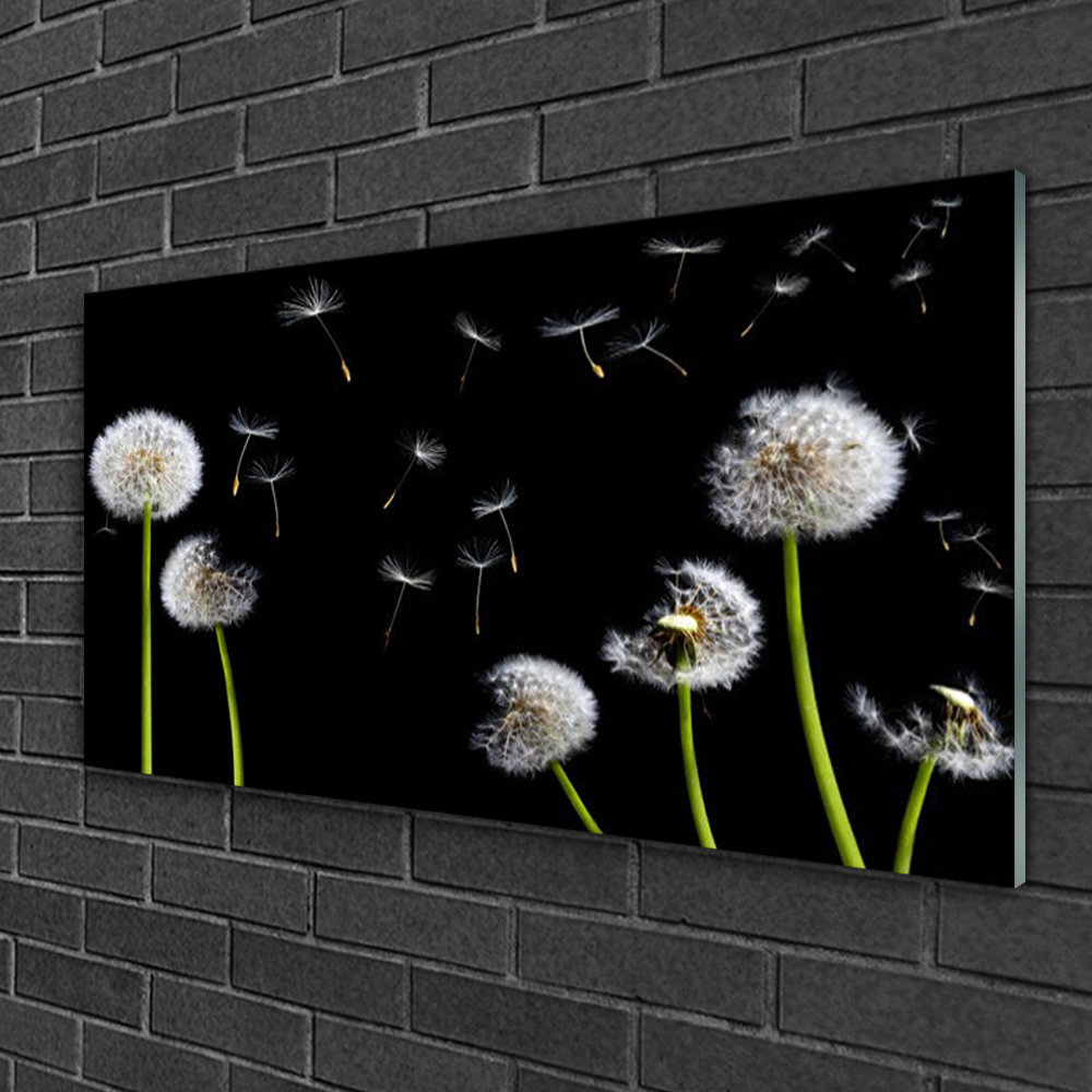 Glasbild Pusteblumen Floral