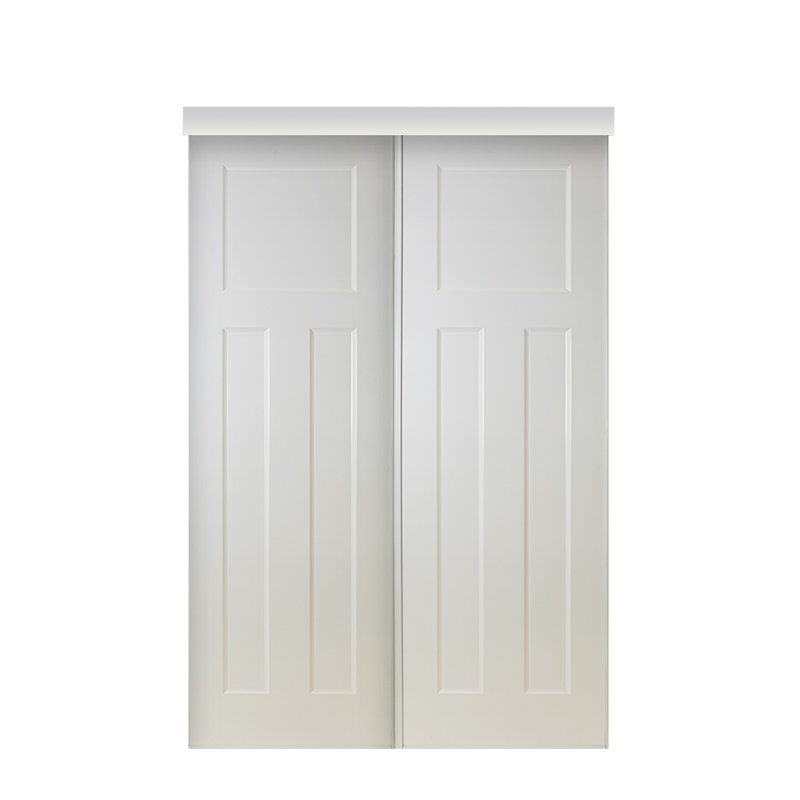 Porte de placard coulissante préfinie blanche, L 60 po x H 80 po