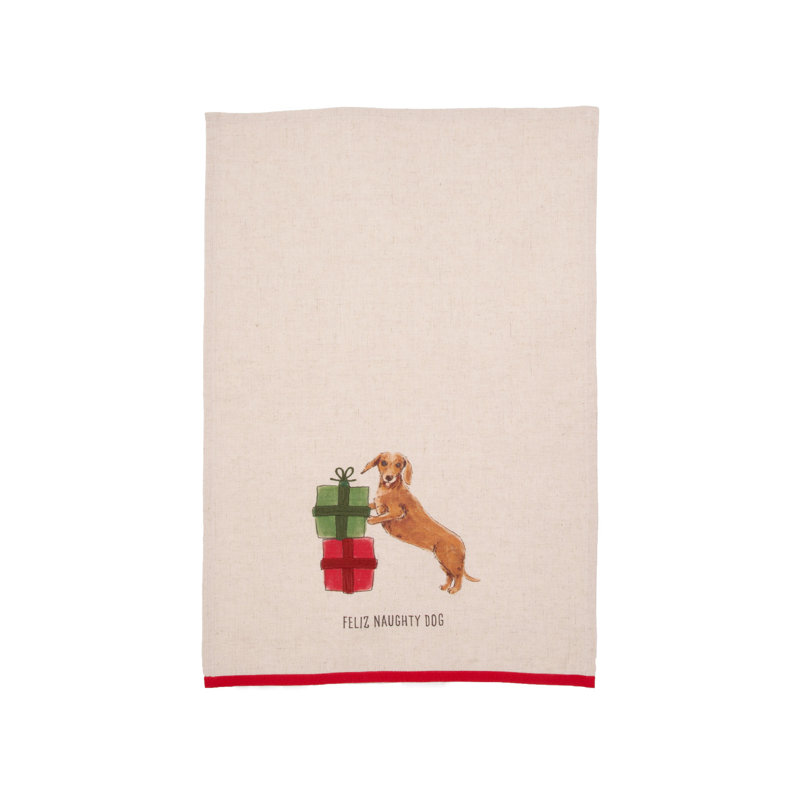Serviette de Noël Naughty Dachshund
