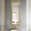 Grand miroir décoratif rectangulaire 55 "x22" avec cadre en métal doré