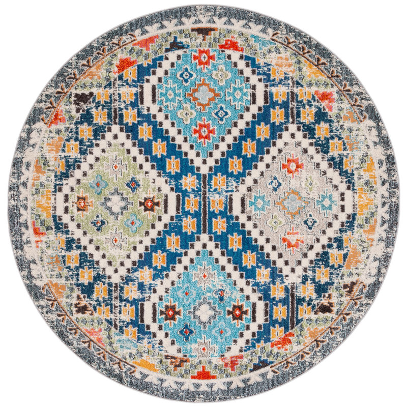Emercyn Performance Southwestern Rug, Round 6'7"