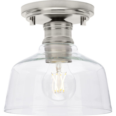 1 - Light Simple Bell Semi Flush Mount