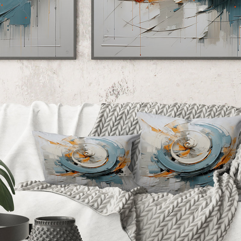 Coussin Whispering Motion - Abstract Spirals