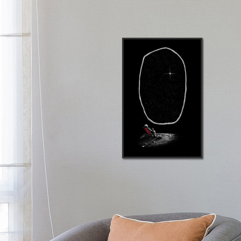 Espace refroidir par impression sur toile Nicebleed, H 26 po x l 18 po x P 1,5 po, Toile avec cadre noir, Pas de tapis