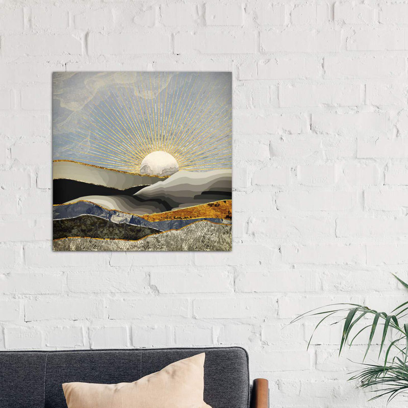 « matinée soleil » par jon wassom-reproduction d’art, H 12 po x l 12 po x P 0,75 po, Toile tendue