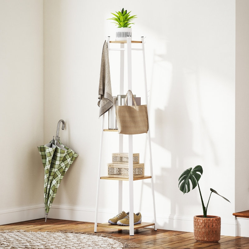 Hall Tree 34cm Wide, White