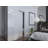 32 in. x 84 in.Left-Handed Solid Core White Primed Composite Single Prehung Interior Door Matte Black Hinges-122017449-122017453