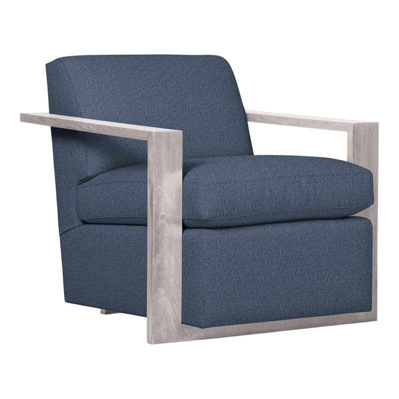 Thom Filicia Home Upholstered Armchair, Dove Gray, Navada Blue