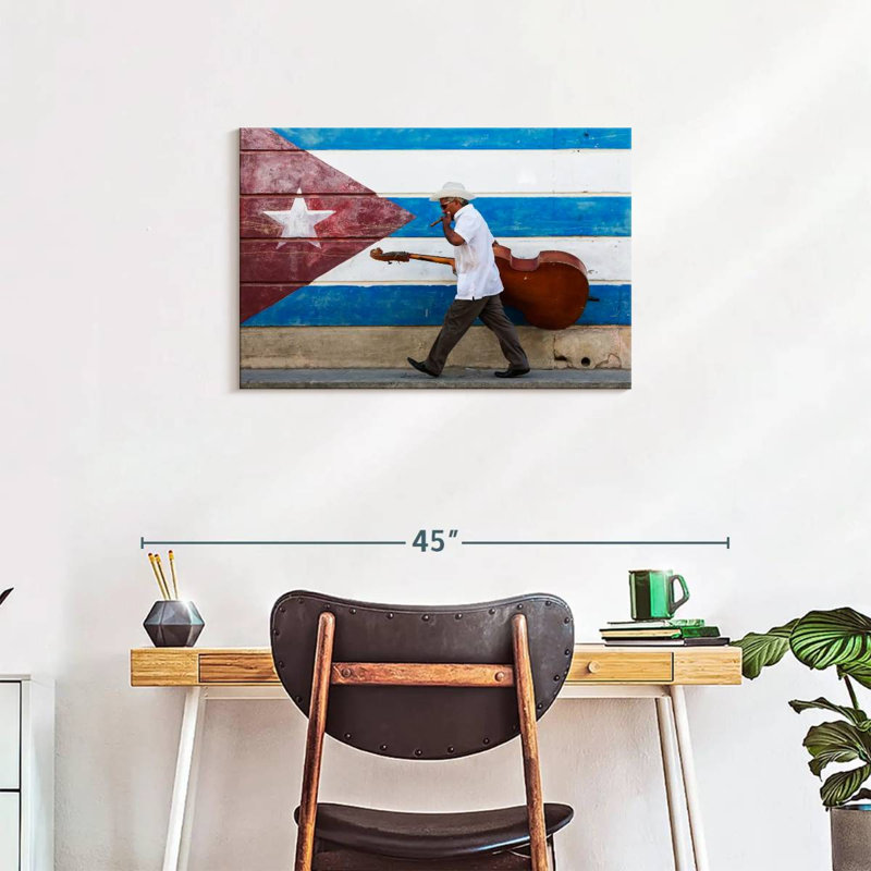 Abarca Cuban Cellist, 20" H x 30" W
