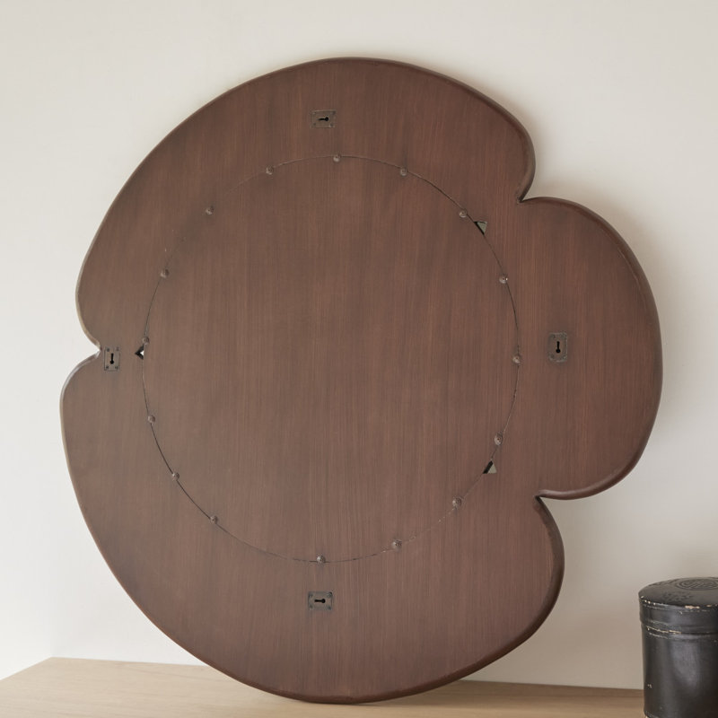 Sara Solid Wood Mirror, Brown