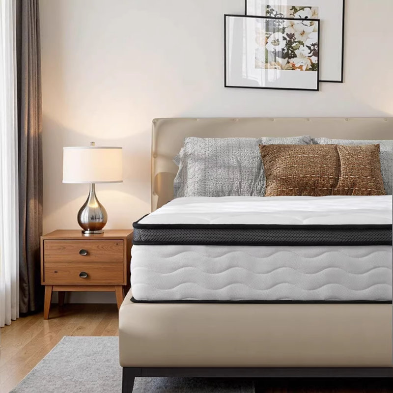 12 Inch Full Hybrid Mattress in a Box - Individually Wrapped Pocket Coils & Memory Foam, Medium Firm, Pressure Relief, Breathable Bamboo Cover, CertiPUR-US & OEKO-TEX Certified
