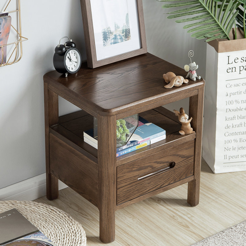 Mulcahy 45cm W Solid Wood Bedside Table