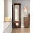 72.83" Walnut Rotating Dressing Mirror Storage Corner Cabinet