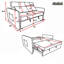 Causeuse-lit en velours avec lit escamotable Rubinder-653687686