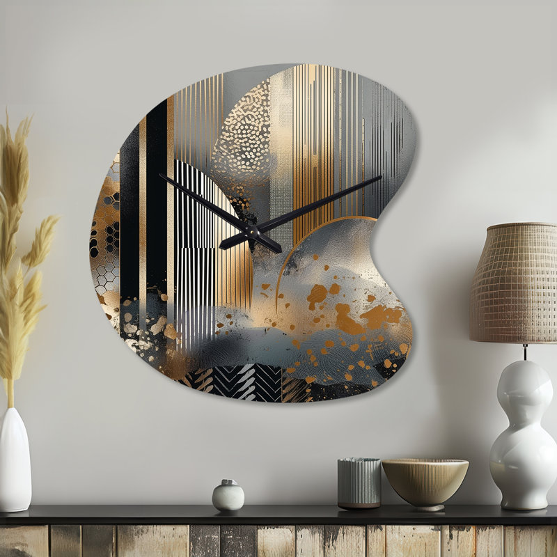 Sculpture horloge murale en forme de goutte et formes abstraites en marbre IV, Grand