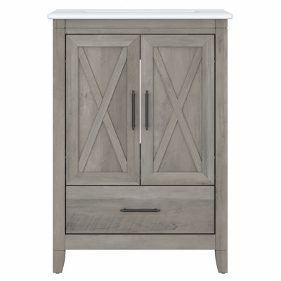 24W Single Bathroom Vanity with Ceramic Basin
