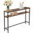 Narrow Console Table, 47 Inch Sofa Table With Adjustable Shelf, 2-Tier Long Skinny Table-1529075382-1486158823