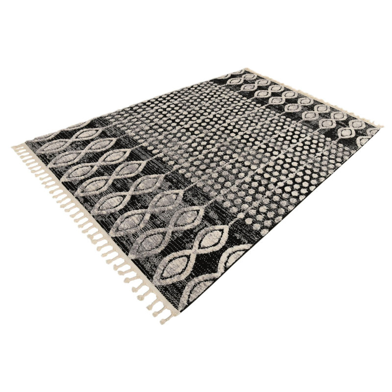 Brohdy Moroccan Indoor Rug, Rectangle 5'3" x 8'