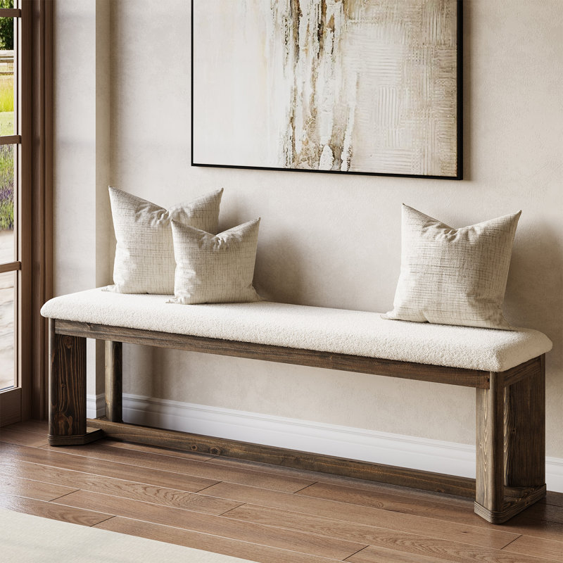 Faux Fur Upholstered Bench