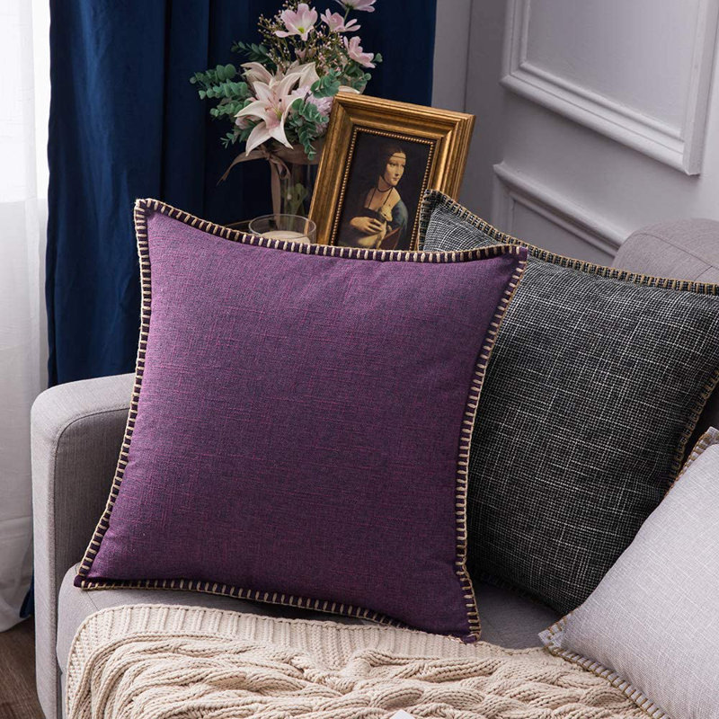 Pillow Cover, Purple, 18"H x 18"W