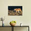 Golden Puma Alert Abstract Contemporary Cat Lion Mountain Nature Wall Art Print-1259553258