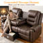 Fauteuil de massage inclinable en cuir de polyuréthane 77 po avec siège USB Red Barrel Studio®, fauteuil de massage chauffant avec porte-gobelets et boîte de rangement-1457497594