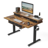 Basil Height Adjustable Standing Desk With Drawers