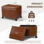 Repose-pieds de rangement en similicuir 22 po avec plateau rabattable et roulette-1788666637