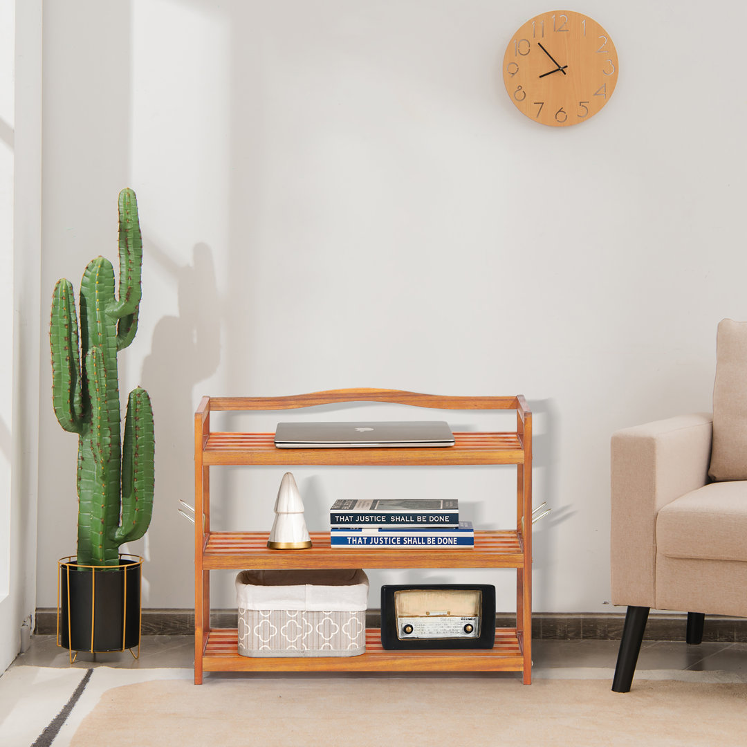 Church Strett 12 Pair Solid Wood Shoe Rack Beachcrest Home™