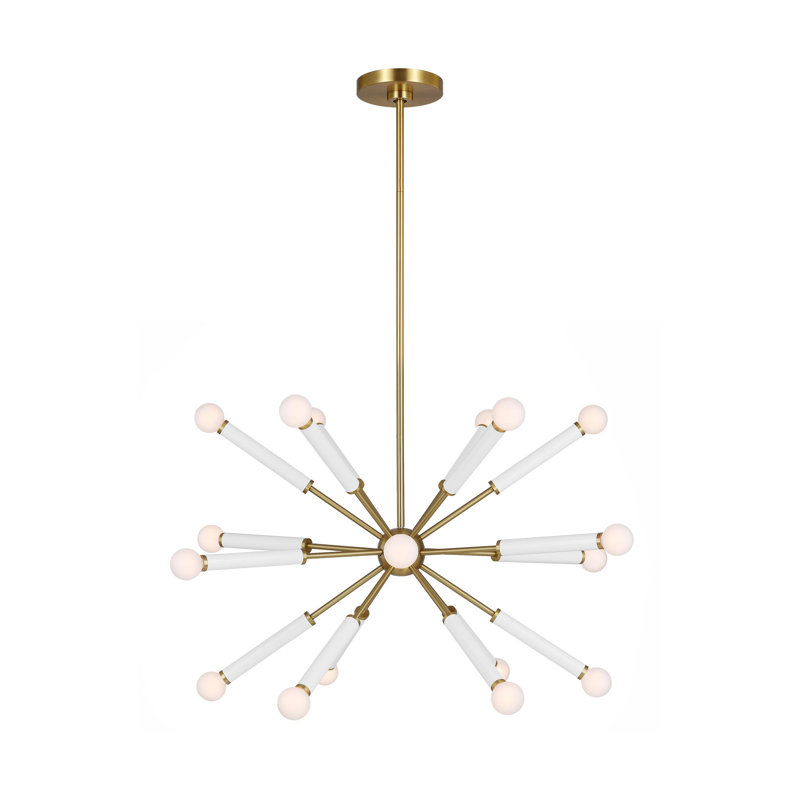 Monroe 18 - Light Chandelier, Burnished Brass