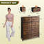 Grande commode pour chambre à coucher avec 12 tiroirs - Commode de rangement en tissu et commode pour placard, salon avec structure en acier et plateau en bois-738005170