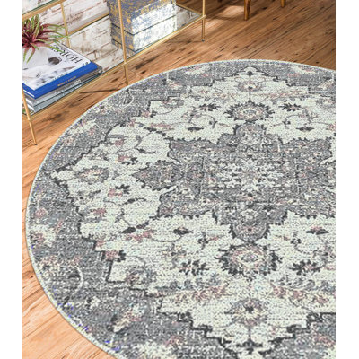 Tapis gris / rose clair Nieve