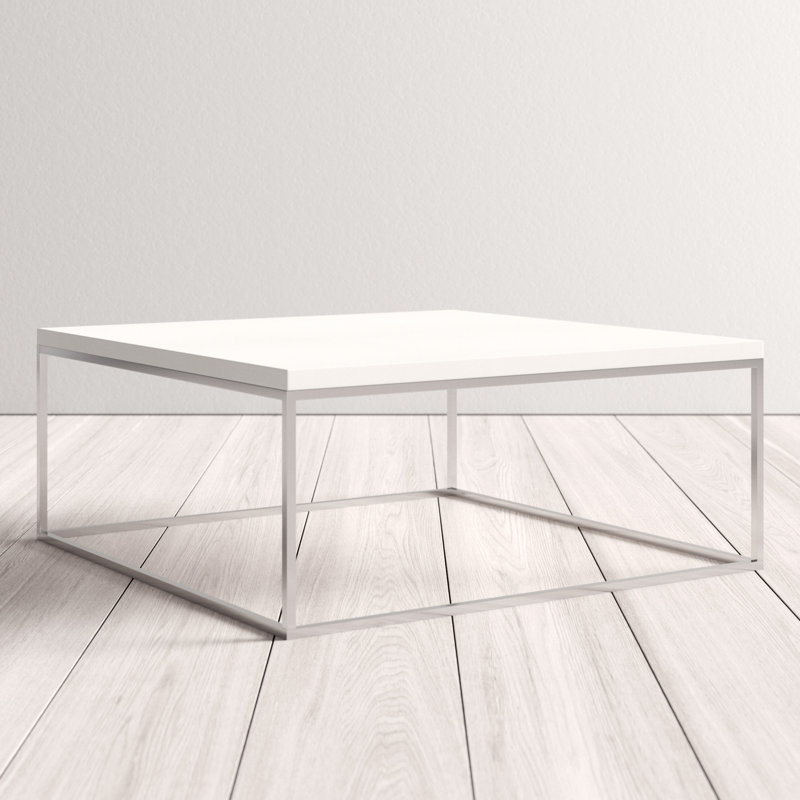 Adilson Single Coffee Table, White Lacquer