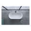 Baignoire de trempage autoportante en acrylique blanc brillant avec drain chromé Toe-Tap et trop-plein à fente classique, 24A02-60
