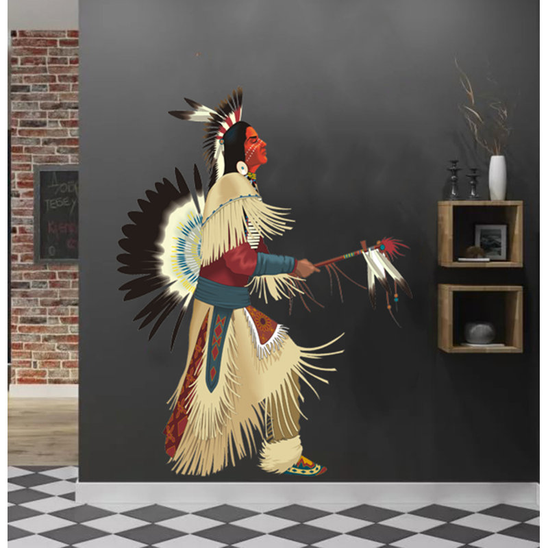 Adhésif décoratif indien Injun, H 10 po x l 13 po