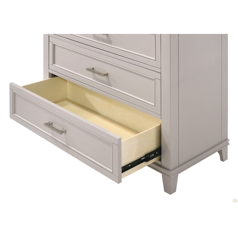 Commode 5 tiroirs, Gris