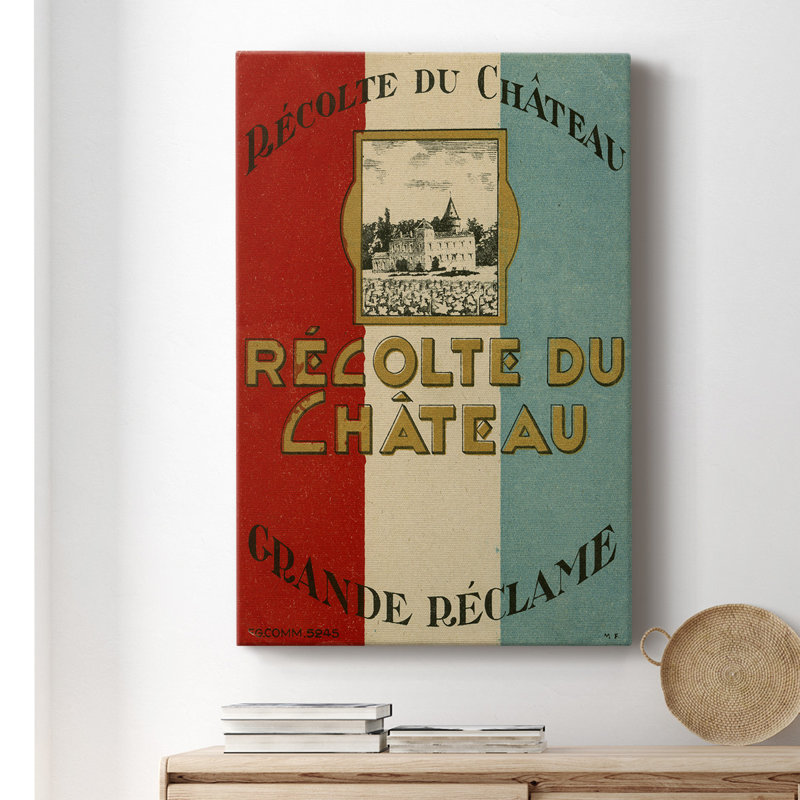 Recolte du château - peinture sur toile tendue, H 18 po x l 12 po x P 1 po