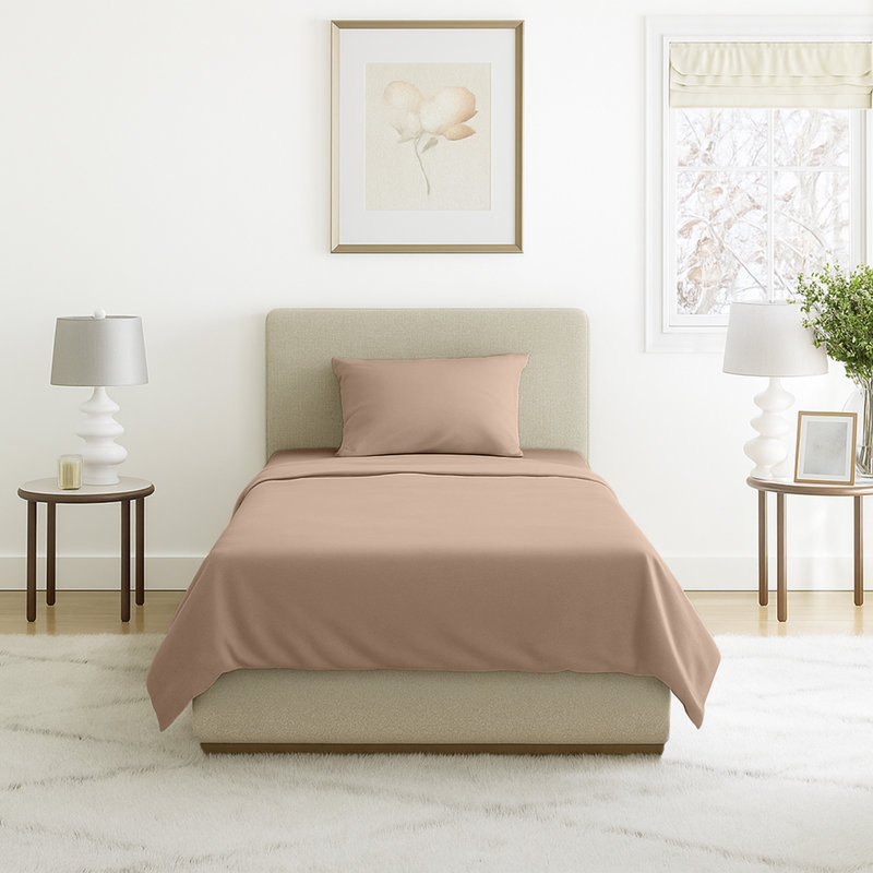 Series 1200 Brushed Microfiber Sheet Set - Wrinkle, Stain & Fade Resistant Bed Linens & Pillowcases, Taupe