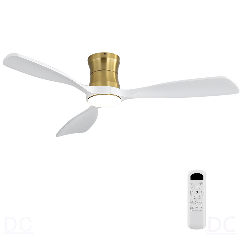 Ventilateur de plafond de 48 pouces avec lumière, moteur à courant continu réversible, lumière à intensité variable avec fonction de mémoire, parfait pour la chambre à coucher, le salon