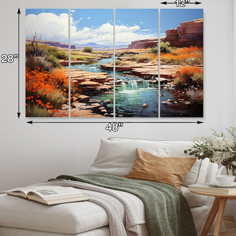 «Neveda Canyon Scenery IV», ensemble de reproductions d'art en métal