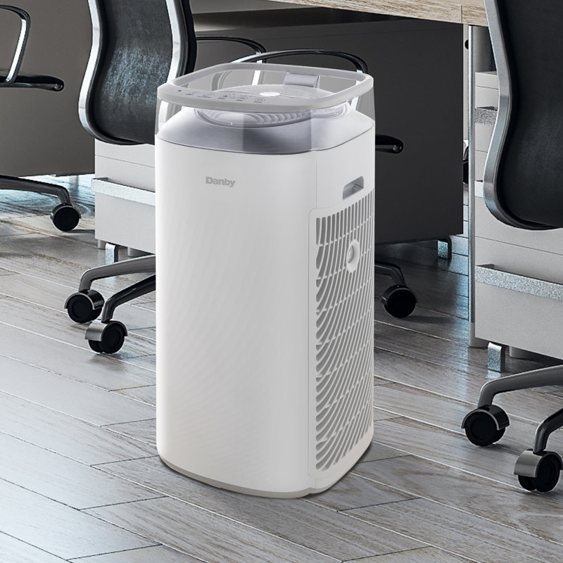 White Energy Star HEPA Filter Air Purifier for Large Rooms