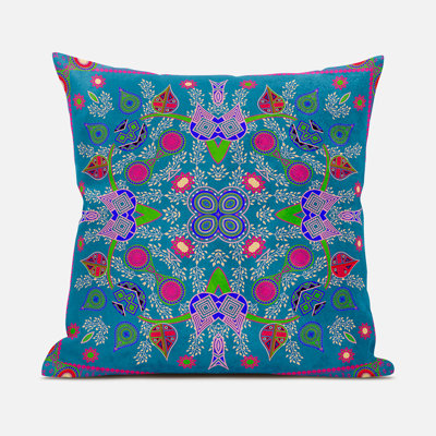 Indoor / Outdoor Floral Square Cushion