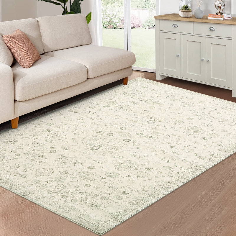 Tapis lavable à la machine Tapis anti-dérapant, Rectangle 5 pi x 7 pi