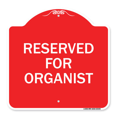 Enseigne Signmission Designer Series - Réservée aux organisateurs | Panneau architectural rouge et blanc en aluminium de gros calibre 18 po x 18 po | Protégez votre entreprise et votre commune | Fabriqué aux États-Unis