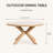 6 - Person Patio Dining Set with Sintered Stone Table, Aluminum Frame Chairs with Cushions Included