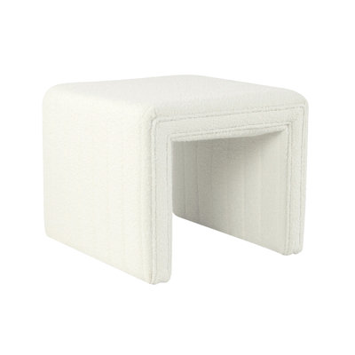 Repose-pieds Ada, repose-pieds taupe brun touffeté, 19 po