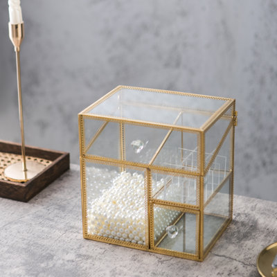 Organisateur de maquillage en verre Stenya
